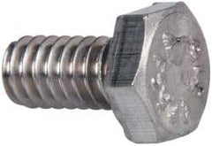 Value Collection - 1/4-20 UNC, 1/2" Length Under Head Hex Head Cap Screw - Grade 316 Stainless Steel, 7/16" Hex - Apex Tool & Supply