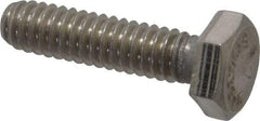 Value Collection - 1/4-20 UNC, 1" Length Under Head Hex Head Cap Screw - Grade 316 Stainless Steel, 7/16" Hex - Apex Tool & Supply