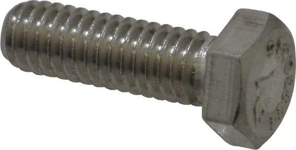 Value Collection - 5/16-18 UNC, 1" Length Under Head Hex Head Cap Screw - Grade 316 Stainless Steel, 1/2" Hex - Apex Tool & Supply