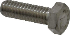 Value Collection - 5/16-18 UNC, 1" Length Under Head Hex Head Cap Screw - Grade 316 Stainless Steel, 1/2" Hex - Apex Tool & Supply