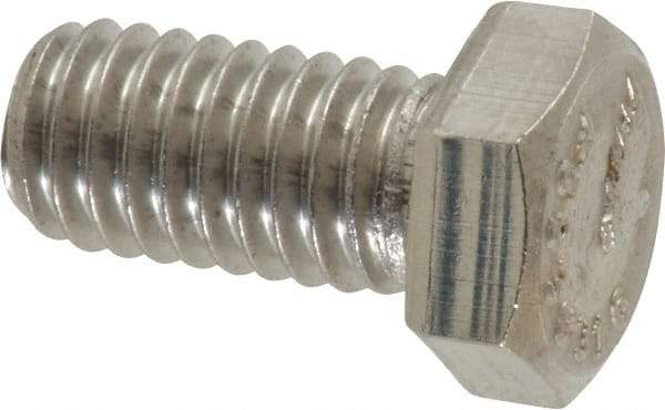 Value Collection - 3/8-16 UNC, 3/4" Length Under Head Hex Head Cap Screw - Grade 316 Stainless Steel, 9/16" Hex - Apex Tool & Supply
