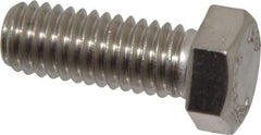 Value Collection - 3/8-16 UNC, 1" Length Under Head Hex Head Cap Screw - Grade 316 Stainless Steel, 9/16" Hex - Apex Tool & Supply