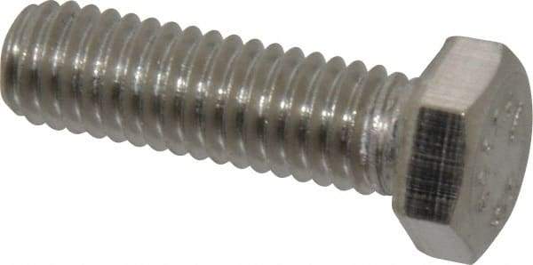 Value Collection - 3/8-16 UNC, 1-1/4" Length Under Head Hex Head Cap Screw - Grade 316 Stainless Steel, 9/16" Hex - Apex Tool & Supply