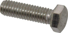 Value Collection - 3/8-16 UNC, 1-1/4" Length Under Head Hex Head Cap Screw - Grade 316 Stainless Steel, 9/16" Hex - Apex Tool & Supply