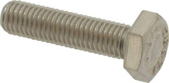 Value Collection - 1/4-28 UNF, 1" Length Under Head Hex Head Cap Screw - Grade 18-8 Stainless Steel, 7/16" Hex - Apex Tool & Supply