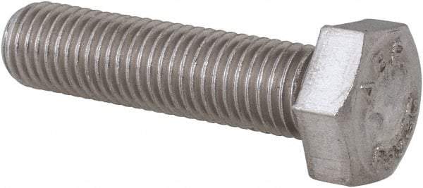 Value Collection - 5/16-24 UNF, 1-1/4" Length Under Head Hex Head Cap Screw - Grade 18-8 Stainless Steel, 1/2" Hex - Apex Tool & Supply