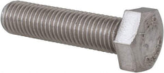 Value Collection - 5/16-24 UNF, 1-1/4" Length Under Head Hex Head Cap Screw - Grade 18-8 Stainless Steel, 1/2" Hex - Apex Tool & Supply