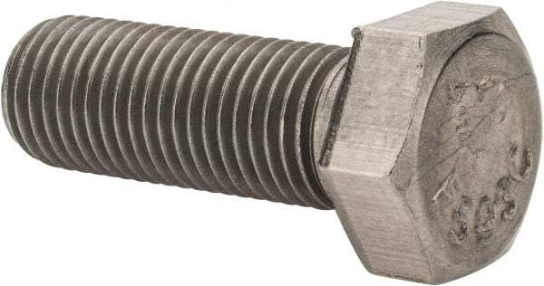 Value Collection - 3/8-24 UNF, 1" Length Under Head Hex Head Cap Screw - Grade 18-8 Stainless Steel, 9/16" Hex - Apex Tool & Supply