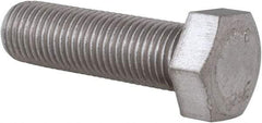 Value Collection - 3/8-24 UNF, 1-1/4" Length Under Head Hex Head Cap Screw - Grade 18-8 Stainless Steel, 9/16" Hex - Apex Tool & Supply