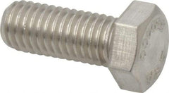 Value Collection - 1/2-13 UNC, 1-1/4" Length Under Head Hex Head Cap Screw - Grade 18-8 Stainless Steel, 3/4" Hex - Apex Tool & Supply