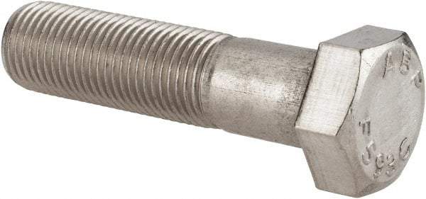 Value Collection - 1/2-20 UNF, 2" Length Under Head Hex Head Cap Screw - Grade 18-8 Stainless Steel, 3/4" Hex - Apex Tool & Supply