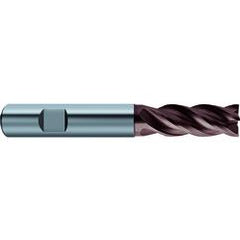 1/8x1/8x1/4x1-1/2 4Fl Carbide RF100 Diver End Mill-.0039 Chamfer-Cylindrical Shank-nano-Si - Apex Tool & Supply