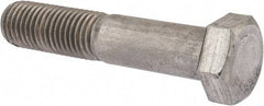 Value Collection - 1-8 UNC, 5" Length Under Head Hex Head Cap Screw - Grade 18-8 Stainless Steel, 1-1/2" Hex - Apex Tool & Supply