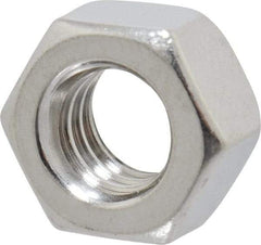 Value Collection - 5/16-18 UNC Stainless Steel Right Hand Hex Nut - 1/2" Across Flats, 17/64" High, Uncoated - Apex Tool & Supply
