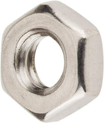 Value Collection - 1/4-20 UNC Stainless Steel Right Hand Hex Jam Nut - 7/16" Across Flats, 5/32" High, Uncoated - Apex Tool & Supply