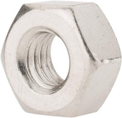 Value Collection - 3/8-16 UNC Stainless Steel Right Hand Heavy Hex Nut - 11/16" Across Flats, 23/64" High, Uncoated - Apex Tool & Supply