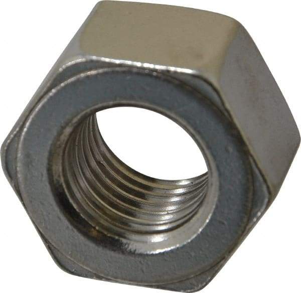 Value Collection - 7/8-9 UNC Stainless Steel Right Hand Heavy Hex Nut - 1-7/16" Across Flats, 55/64" High, Uncoated - Apex Tool & Supply