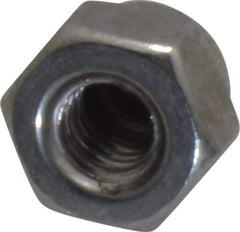 Value Collection - #8-32 UNC, 5/16" Width Across Flats, Uncoated, Stainless Steel Acorn Nut - 1/4" Overall Height, Grade 18-8 - Apex Tool & Supply