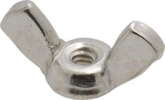 Value Collection - #6-32 UNC, Stainless Steel Standard Wing Nut - Grade 18-8, 0.72" Wing Span, 0.41" Wing Span - Apex Tool & Supply