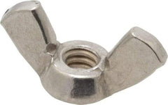 Value Collection - #10-24 UNC, Stainless Steel Standard Wing Nut - Grade 18-8, 0.91" Wing Span, 0.47" Wing Span - Apex Tool & Supply