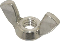 Value Collection - 1/4-20 UNC, Stainless Steel Standard Wing Nut - Grade 18-8, 1.1" Wing Span, 0.57" Wing Span - Apex Tool & Supply