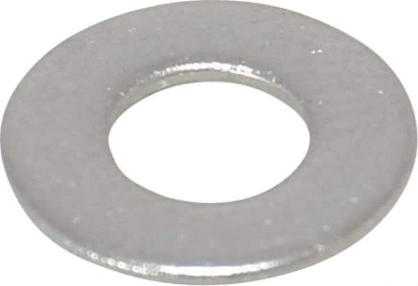 Value Collection - #10 Screw, Grade 18-8 Stainless Steel Standard Flat Washer - 13/64" ID x 7/16" OD, 0.031" Thick - Apex Tool & Supply