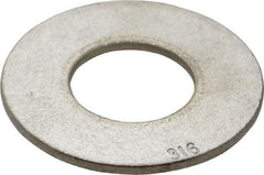 Value Collection - 7/8" Screw, Grade 316 Stainless Steel Standard Flat Washer - 15/16" ID x 2-1/4" OD, 0.165" Thick - Apex Tool & Supply