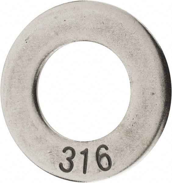 Value Collection - 1" Screw, Grade 316 Stainless Steel Standard Flat Washer - 1-1/16" ID x 1.87" OD, 1/8" Thick - Apex Tool & Supply