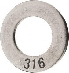 Value Collection - 1" Screw, Grade 316 Stainless Steel Standard Flat Washer - 1-1/16" ID x 1.87" OD, 1/8" Thick - Apex Tool & Supply