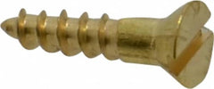 Value Collection - #4, 1/2" OAL, Slotted Drive, Flat Head Wood Screw - Apex Tool & Supply