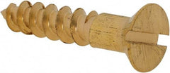 Value Collection - #10, 1" OAL, Slotted Drive, Flat Head Wood Screw - ASME B18.6.1, Brass - Apex Tool & Supply