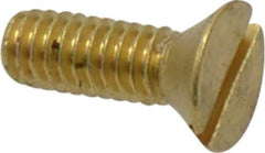 Value Collection - #8-32 UNC, 1/2" OAL Slotted Drive Machine Screw - Flat Head, Brass, Without Washer - Apex Tool & Supply