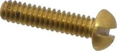 Value Collection - #4-40 UNC, 1/2" Length Under Head Slotted Drive Machine Screw - Round Head, Brass, Without Washer - Apex Tool & Supply