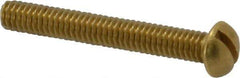 Value Collection - #8-32 UNC, 1-1/4" Length Under Head Slotted Drive Machine Screw - Round Head, Brass, Without Washer - Apex Tool & Supply