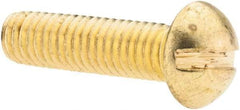 Value Collection - #10-24 UNC, 3/4" Length Under Head Slotted Drive Machine Screw - Round Head, Brass, Without Washer - Apex Tool & Supply