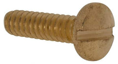Value Collection - #6-32 UNC, 1/2" Length Under Head Slotted Drive Machine Screw - Binding Head, Brass, Uncoated, Without Washer - Apex Tool & Supply