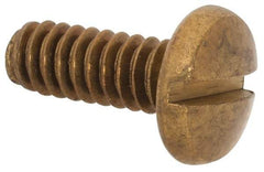 Value Collection - #10-24 UNC, 1/2" Length Under Head Slotted Drive Machine Screw - Binding Head, Brass, Uncoated, Without Washer - Apex Tool & Supply