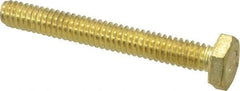 Value Collection - 1/4-20 UNC, 2" Length Under Head Hex Head Cap Screw - Brass, 7/16" Hex - Apex Tool & Supply