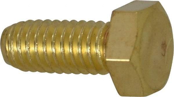 Value Collection - 5/16-18 UNC, 3/4" Length Under Head Hex Head Cap Screw - Brass, 1/2" Hex - Apex Tool & Supply