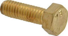 Value Collection - 5/16-18 UNC, 1" Length Under Head Hex Head Cap Screw - Brass, 1/2" Hex - Apex Tool & Supply
