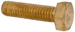 Value Collection - 5/16-18 UNC, 1-1/4" Length Under Head Hex Head Cap Screw - Brass, 1/2" Hex - Apex Tool & Supply