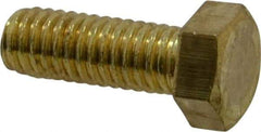 Value Collection - 3/8-16 UNC, 1" Length Under Head Hex Head Cap Screw - Brass, 9/16" Hex - Apex Tool & Supply