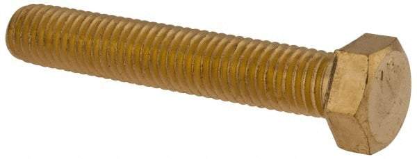 Value Collection - 1/2-13 UNC, 3" Length Under Head Hex Head Cap Screw - Brass, 3/4" Hex - Apex Tool & Supply
