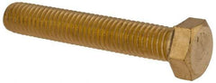 Value Collection - 1/2-13 UNC, 3" Length Under Head Hex Head Cap Screw - Brass, 3/4" Hex - Apex Tool & Supply