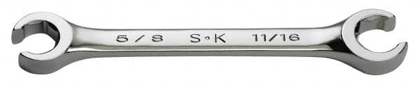 SK - 1/4 x 5/16", Chrome Finish, Open End Flare Nut Wrench - Apex Tool & Supply