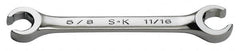 SK - 1/4 x 5/16", Chrome Finish, Open End Flare Nut Wrench - Apex Tool & Supply