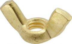 Value Collection - 1/4-20 UNC, Brass Standard Wing Nut - 1.1" Wing Span, 0.57" Wing Span - Apex Tool & Supply