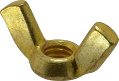 Value Collection - 5/16-18 UNC, Brass Standard Wing Nut - 1-1/4" Wing Span, 0.66" Wing Span - Apex Tool & Supply