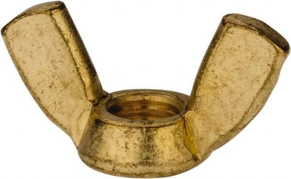 Value Collection - 3/8-16 UNC, Brass Standard Wing Nut - 1.44" Wing Span, 0.79" Wing Span - Apex Tool & Supply