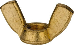 Value Collection - 3/8-16 UNC, Brass Standard Wing Nut - 1.44" Wing Span, 0.79" Wing Span - Apex Tool & Supply
